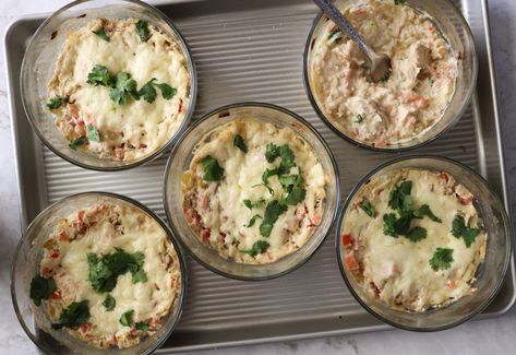 Green Chile Chicken Bakes Stay Fit Mom Green Chili Chicken Bake, Green Chili Chicken Bowls, Stay Fit Mom Recipes Meal Prep, Stay Fit Mom Recipes, Rice And Tomatoes, Instant Pot Pinto Beans, Chicken Bakes, Stay Fit Mom, Bowl Meals