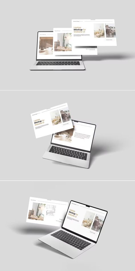 Floating Screen and Laptop Mockup Laptop Mockup Design, Free Mockup Website, Website Mockup Design, Luxury Laptop, Web Design Mockup, Mockup Video, Computer Website, Laptop Mockup, Computer Mockup