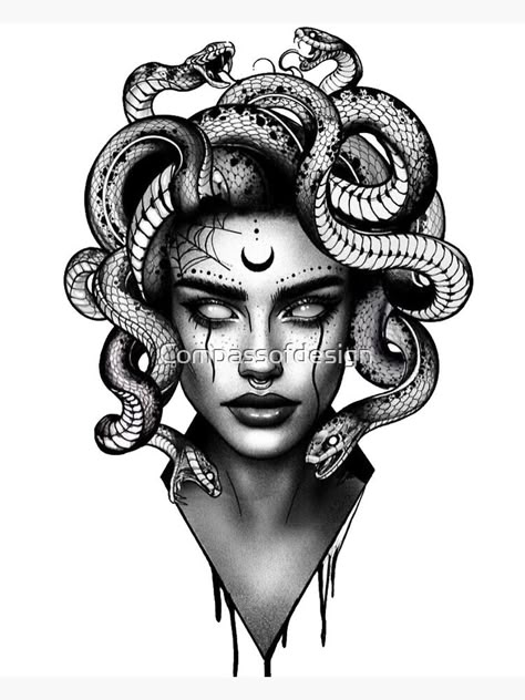 Medusa Drawing, Phoenix Tattoo Feminine, Best Cover Up Tattoos, Atlas Tattoo, Medusa Tattoo Design, Throat Tattoo, Wicked Tattoos, Black Girls With Tattoos, Theme Tattoo