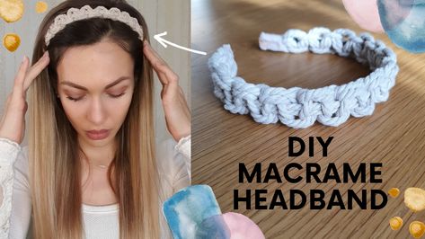 Macrame Accessories Diy, Macrame Hairband Tutorial, Macrame Hair Accessories, Macrame Hairband, Handmade White Bohemian Headband, Handmade Bohemian One-size Headband, Macrame Headbands Tutotial, Crochet Headband Tutorial, Macrame Headband