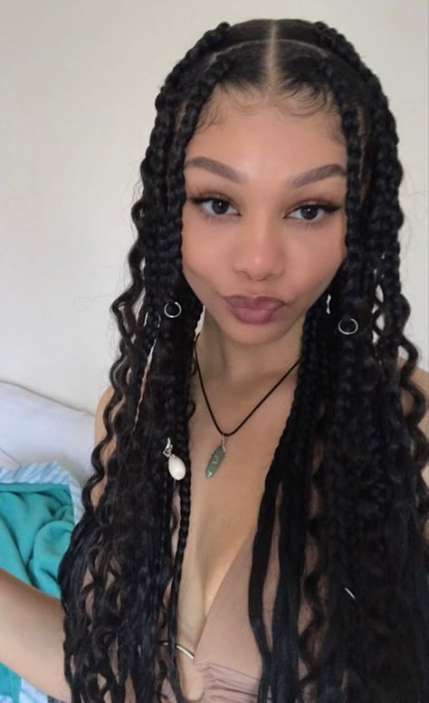 Healthy Shiny Hair, Big Box Braids Hairstyles, Cute Box Braids Hairstyles, Protective Hairstyles Braids, Store Shelves, Pretty Braided Hairstyles, Hairdos For Curly Hair, Knotless Braids, Goddess Braids