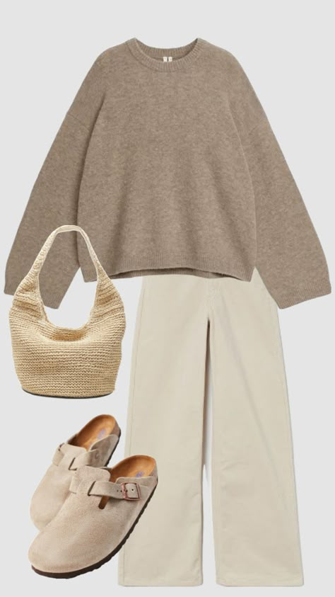 Beige 🤎 #cphstyle #copenhageninspo #outfitinspo #matildadjerf #filippzorz #aesthetic #scandistyle Beige Sweater Outfit, Beige Pants Outfit, Beige Jeans, Beige Pants, Outfit Inspo Fall, Connect With People, Looks Vintage, Lookbook Outfits, Minimal Fashion