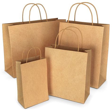 PRICES MAY VARY. Crafting The Future - Kraft bags are a great recyclable alternative to plastic shopping bags for the betterment of our world Premium Quality - Brown bags with handles has strengthened folded bottom which makes it stand upright without any support. Conveniently kept on floor or counter for putting goods Variety of Size - This pack of 100 brown bags, offers four frequently used sizes; small, medium, large and extra large. These bags have adequate capacity to support weight up to 3 Craft Bags Packaging, Annie Props, Customized Gift Bags, Paper Bag Packaging, Gift Bag Packaging, Boutique Packaging, Paper Party Bags, Brown Paper Bags, Paper Bag Design