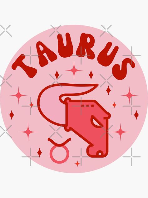 "Taurus Zodiac Sign" Sticker for Sale by groovyfolk | Redbubble Taurus Zodiac Sign, Cute Laptop Stickers, Sign Sticker, Taurus Sign, A Bull, Gift For A Friend, Taurus Zodiac, Laptop Stickers, Zodiac Sign