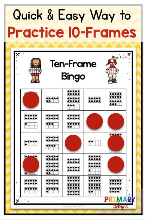 Fun ten frame activities for kindergarten and first grade to teach ten-frames to 20! Includes two different 10-frame Bingo games. Students and teachers love learning with these games! #kindergartenmath #numbersense #firstgrademath #tenframes Dramatic Play Classroom, Math Interventionist, Guided Math Centers, Decorating Classroom, Ten Frame Activities, Kindergarten Counting, Classroom Routines And Procedures, Preschool Classrooms, Games For Kindergarten