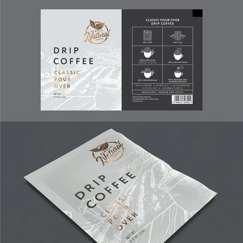 Drip Coffee Pouch Coffee Drip Packaging Design, Drip Bag Coffee Package Design, Drip Coffee Packaging, Coffee Sachet, Coffee Pouch, Coffee Package, Coffee Drip, Product Packaging Design, Coffee Packaging