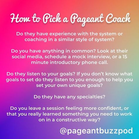 Pageant Bio Examples, Pageant Director Checklist, How To Win Pageants, Pageant Questions, Pageant Coaching, Beauty Pageant, Listening To You, Coaching, Social Media