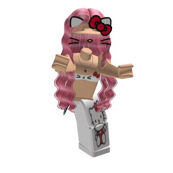 Hello Kitty Roblox Avatars, Cross Tattoo Neck, Goth Roblox Avatars, Roblox Users, Roblox Characters, Hello Kitty Y2k, Makeup Bag Essentials, Kitty Clothes, Hello Kitty Clothes