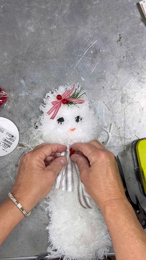 Do you want to build a snowman? | furniture, winter, snowman | Do you want to build a snowman? Who thought a duster from Dollar Tree could be so cute! Yes you heard right, these are from a furniture duster.... | By Southern Crossroads Creations LLC | Facebook Dollar Tree Mop Head Snowman, How To Make A Frazzled Snowman, Frazzled Snowman Craft, Dollar Tree Snowman Diy, Diy Frazzled Snowman, Frazzled Snowman Diy, Dollar Tree Winter Decor Ideas, Frazzled Snowman, Winter Crafts To Sell