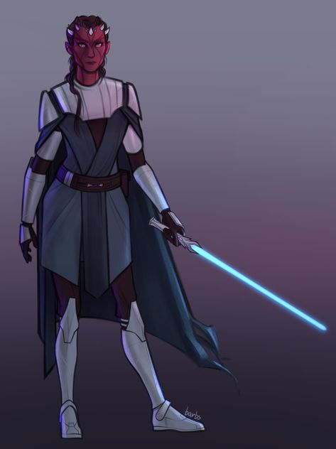 Jedi General Oc, Jedi Armor Female, Clone Wars Jedi Armor, Star Wars Jedi Armor, Jedi Armor Concept Art, Jedi Oc Female Art, Jedi Armor Concept, Zabrak Female, Star Wars Oc Female Jedi