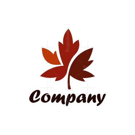 Autumn maple leaf logo containing maple leaf illustration that split to three pieces for describe the fall season Maple Leaf Logo Design, Autumn Logo Design, Maple Logo Design, Fall Logo Design, Leaf Logo Design Ideas, Maple Illustration, Maple Leaf Illustration, Maple Logo, Leaf Logo Design