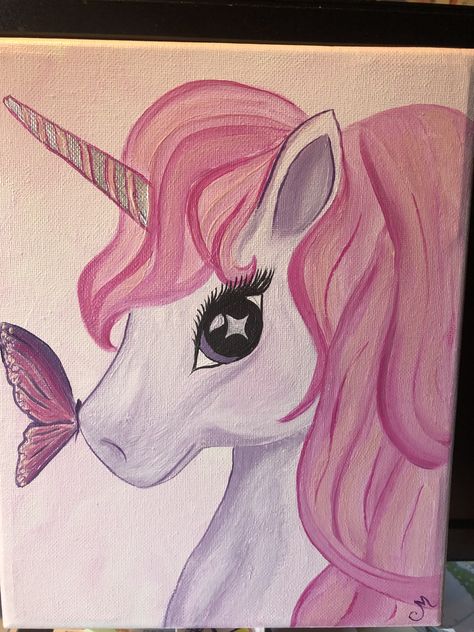 Painting Letters On Canvas, Unicorn Painting Canvas, Animated Unicorn, Expressive Drawing, Unicorn Canvas, Project Theme, Unicorn Painting, Unicorn Drawing, Unicorn Wall Art