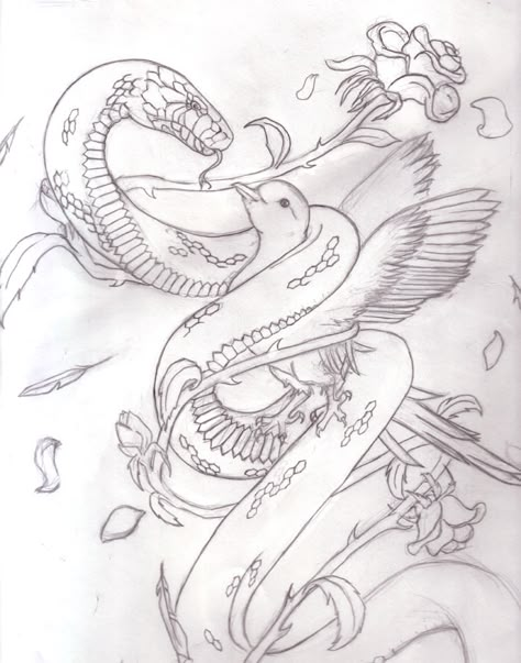 Dove Sketches, Hunger Games Tattoo, Archangel Michael Tattoo, Dove Drawing, Dove Tattoos, P Tattoo, Snake Illustration, Medusa Gorgon, Serpent Tattoo