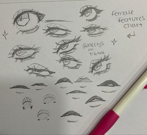 Female Eyes Drawing, Eye Drawing Tutorials, Body Drawing Tutorial, Art Tools Drawing, Sketches Tutorial, Easy Drawings Sketches, Easy Doodles Drawings, Hand Art Drawing, Book Art Drawings