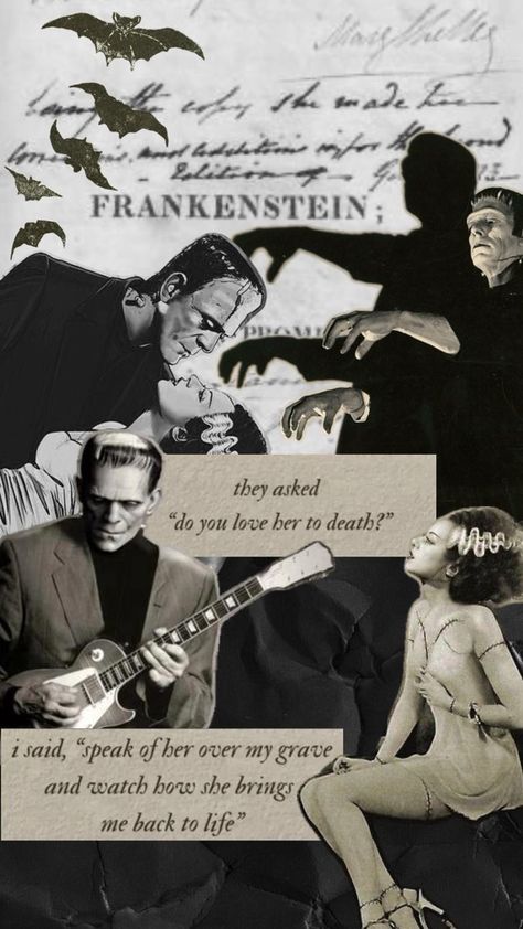 Frankenstein Wallpaper, Frankenstein Aesthetic, Frankenstein And Bride, Halloween Pin Up, Frankenstein Art, Pearl Wallpaper, Free Wallpaper Backgrounds, Halloween Wallpaper Backgrounds, Halloween Wallpaper Cute