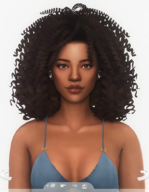 Sims 4 Afro Hair, Sims 4 Curly Hair, Sims 4 Tsr, Die Sims 4, Sims 4 Black Hair, Sims 4 Cas Mods, Mod Hair, Cc Hair, The Sims 4 Skin