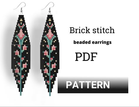 Beaded Patterns, Lavender Earrings, Seed Bead Pattern, Beaded Fringe Earrings, Brick Stitch Earrings, Brick Stitch Pattern, Seed Bead Patterns, Earrings Diy, Beaded Earrings Patterns