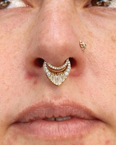 Septum Stack, Stretched Septum, Stacked Rings, Nice Lips, Pretty Jewelry, Dream Jewelry, Pretty Jewellery, Stacking Rings, Piercings