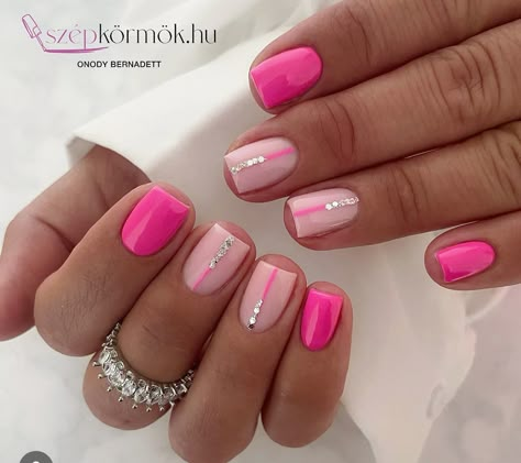 Manicure Gel, Simple Gel Nails, Nail Candy, Acrylic Nails Coffin Pink, Bright Nails, Finger Nails, Cute Gel Nails, Vacation Nails, Easy Nails