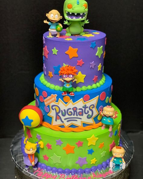 Rugrat Cakes Ideas, Rugrats 2nd Birthday Party, Rugrats Birthday Party Cake, Rugrats First Birthday Party, Rugrats Birthday Party Decorations, Rugrats Theme Birthday Party, Rugrats Cake Ideas, Rugrats Birthday Party Ideas, Rugrats 1st Birthday Party Theme