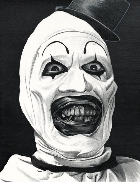 Scary Clown Drawing, Clown Drawing, Horror Movie Tattoos, Art The Clown, Scary Drawings, Clown Face, Horror Drawing, Creepy Drawings, Horror Movie Icons