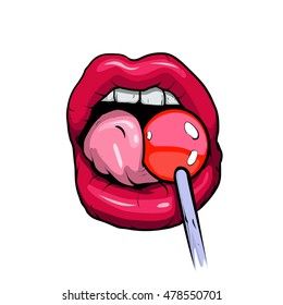 Lollipop Aesthetic Drawing, Lollipop In Mouth, Lollipop Lips, Lips Art Print, Anime Mouths, Romantic Artwork, Photo Elements, Lip Wallpaper, Music Drawings