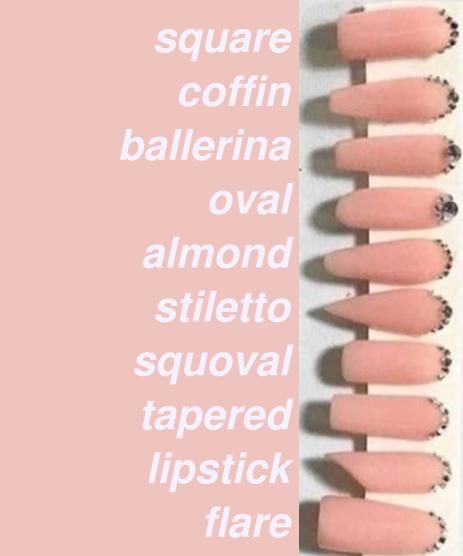 Fake Nails Shapes, Soft Stilleto Nails Shape, Square Oval Acrylic Nails, Tapered Almond Nails, Ballerina Nails Short Classy, Coffin Vs Ballerina Nails, Coffin Sns Nails, Ballerina Vs Coffin, Fake Nail Shapes