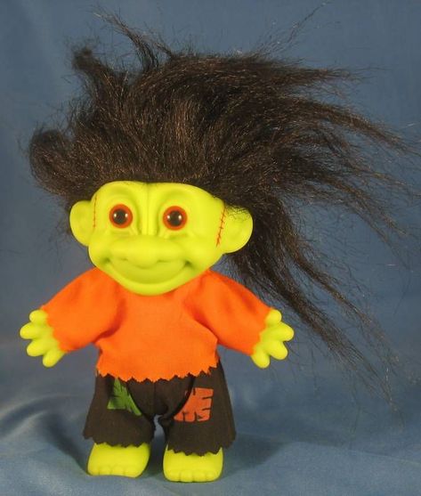 Russ Troll Kidz Frankenstein Troll Doll Shocking Green Troll Dolls Vintage, Troll Doll, Dolls Vintage, Fun Toys, Troll Dolls, One Piece (anime), Frankenstein, Crafts To Do, Just For Fun