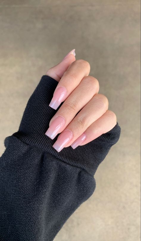 Jelly Nails Acrylic Coffin Pink, Jelly Square Nails, Matte Jelly Nails, Jelly Pink Acrylic Nails, Square Jelly Nails, Blush Jelly Nails, Jelly Nude Nails, Nude Jelly Nails, Jelly Pink Nails