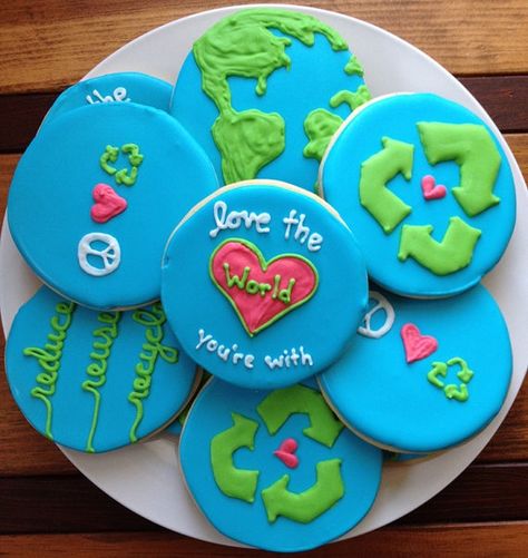 Earth Day Cookies, Earth Day Party, Save Earth Posters, Earth Day Birthday, Earth Day 2023, Earth Day Ideas, Earth Craft, Human Rights Day, Cookies Theme