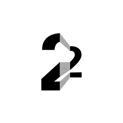 2 Typography Number, Perspective Logo Design, Typography Perspective, Typography Numbers Design, Number Logo Typography, 25 Typography, Perspective Typography, Numbers Graphic Design, P Typography