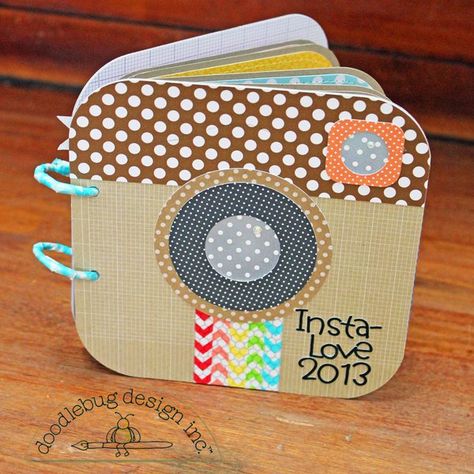 **Doodlebug Design** Insta Faves Mini Album - Project Idea - Scrapbook.com Mini Albums Scrap, Scrap Album, Doodlebug Design, Mini Scrapbook, Mini Scrapbook Albums, Birthday Cards Diy, Scrapbook Album, Diy Birthday Gifts, Diy Birthday