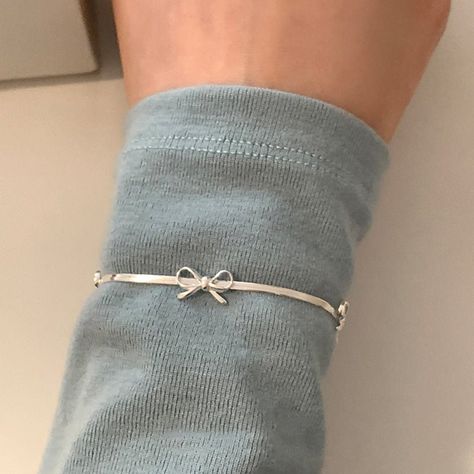 Brutally Soft, Soft Woman, Silver Bracelets For Women, Bow Bracelet, Romantic Jewellery, Silver Bow, Matching Jewelry, Jewelry Lookbook, Jewelry Inspo