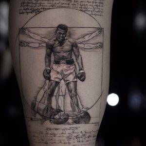 Vitruvian Man Tattoo, Boxer Tattoo, Boxing Tattoos, Voll Arm-tattoos, Sport Tattoos, X Tattoo, Tattoo Inspiration Men, Muster Tattoos, Vitruvian Man