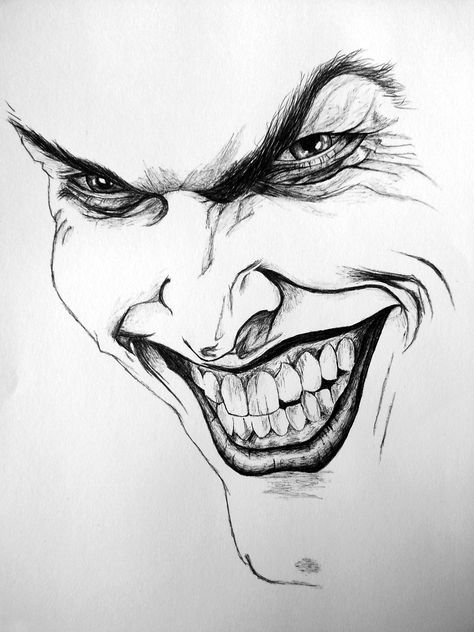 The Joker - completely drawn in Biro (first attempt at a biro drawing!) Easy Creative Drawings Pencil Simple, Joker Stencil Tattoo, Joker Face Drawing, Tattoo Knight, Joker Drawing Easy, Art Du Joker, Joker Art Drawing, Joker Sketch, Joker Cartoon