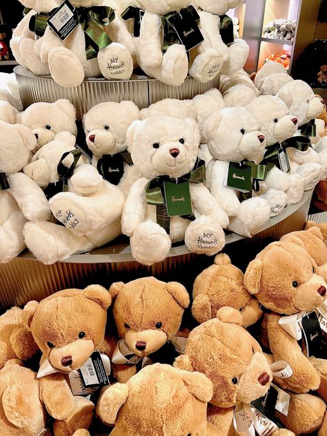 Discover the world-famous Harrods Teddy Bears! Harrods Teddy Bear, Harrods Bear, Teddy Bear Shop, Teddy Collections, Harrods London, Stamp Of Approval, London Vacation, London Shopping, Bear Shop