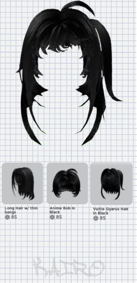 Roblox Outfits Hair Combos, Rblx Hair Combos, Roblox Avatar Hair Combos, Black Roblox Hair Combos, Roblox Black Hair Combo, Roblox Avatars Hair, Black Hair Combos, Roblox Hair Ideas, Cute Roblox Hair