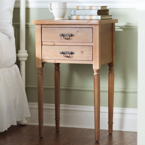 Montauban 2 Drawer End Table White Night Table, Guest Bedroom Makeover, Cottage Room, Vintage Nightstand, High Beds, Entrance Table, Bedroom Accent, White Nightstand, Wood End Tables