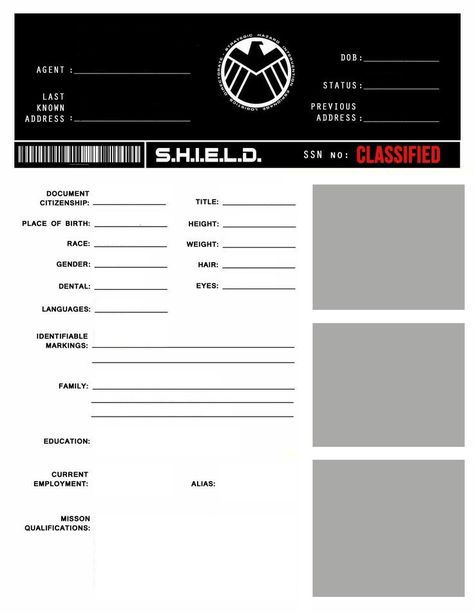 Shield Template Marvel, Sheild Files Template Marvel, Shield Files Template, Avengers Template, Shield File, Forensic Chemistry, Shield Template, Marvel Shield, Black Widow Aesthetic