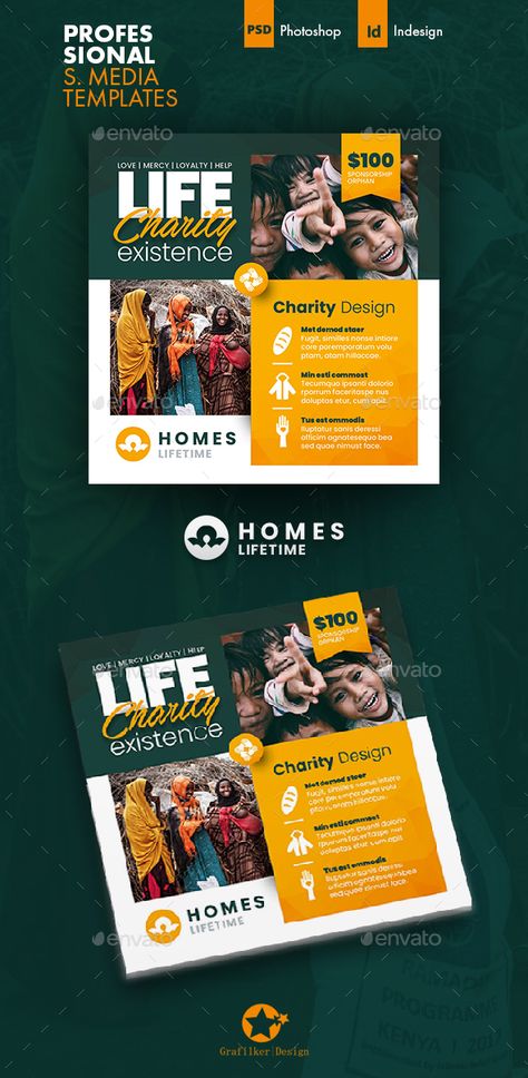 Charity Social Media Templates Charity Poster, Graphic Design Flyer, Event Poster Design, Flyer And Poster Design, Social Media Poster, 2d Design, Stationary Design, Postcard Template, Social Media Design Inspiration