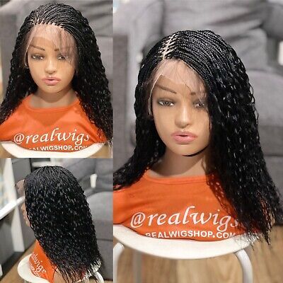 Lace Braided Wigs, Braided Lace Front Wigs, Braided Wigs For Black Women, Water Wave Wig, Braid Wigs, Shaved Side, Afro Wig, Shaved Side Hairstyles, Bob Braids