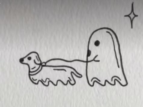 Ghost Walking Dog Tattoo, Ghost Dog Tattoo, Kai Tattoo, Ghost Walking Dog, Lil Tattoos, Cowboy Boot Tattoo, Ghost Illustration, Dog Stencil, Zombie Tattoos