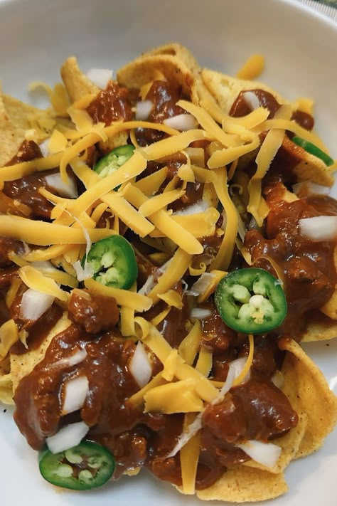 Frito Pie Homemade Chili For Frito Pie, Chili Pie Frito, Chili For Frito Pie, Frito Pie With Canned Chili, Easy Frito Chili Pie, Frito Recipe, Frito Pie Recipe, Frito Pie, Tailgate Food