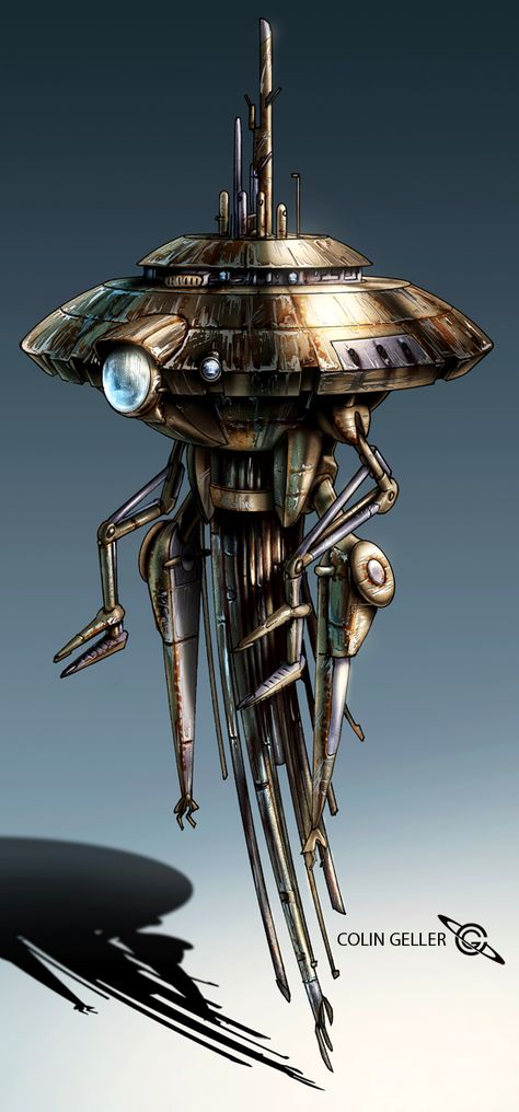 Old Probe Droid by ~MeckanicalMind on deviantART Guy Aitchison, Star Wars Droids Concept Art, Droid Star Wars, Probe Droid, Star Wars Battle Droids, Star Wars Astromech Droid Concept Art, Imperial Probe Droid, Separatist Droid Army, Edge Of The Empire