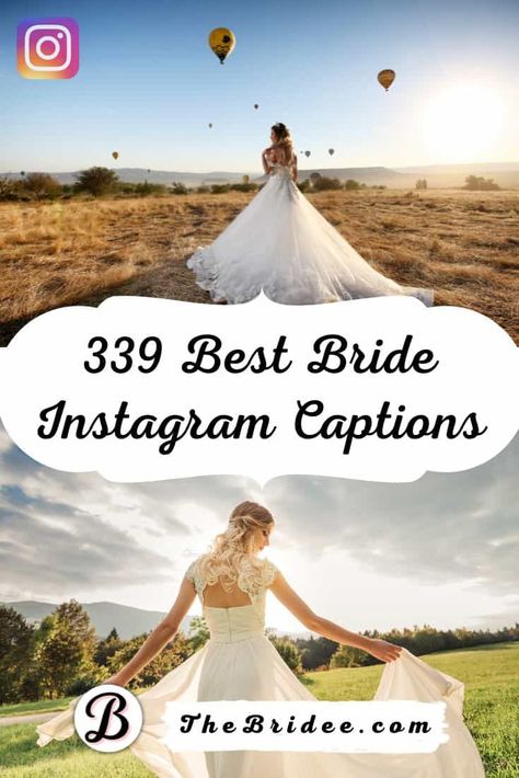 Being A Bride Quotes, Wedding Post Ideas Instagram, Caption For Bride Photo Instagram, Bride Captions Instagram Short, Wedding Dress Captions For Instagram, Elopement Captions, Wedding Video Caption For Instagram, Wedding Video Caption, Captions For Bride Pictures