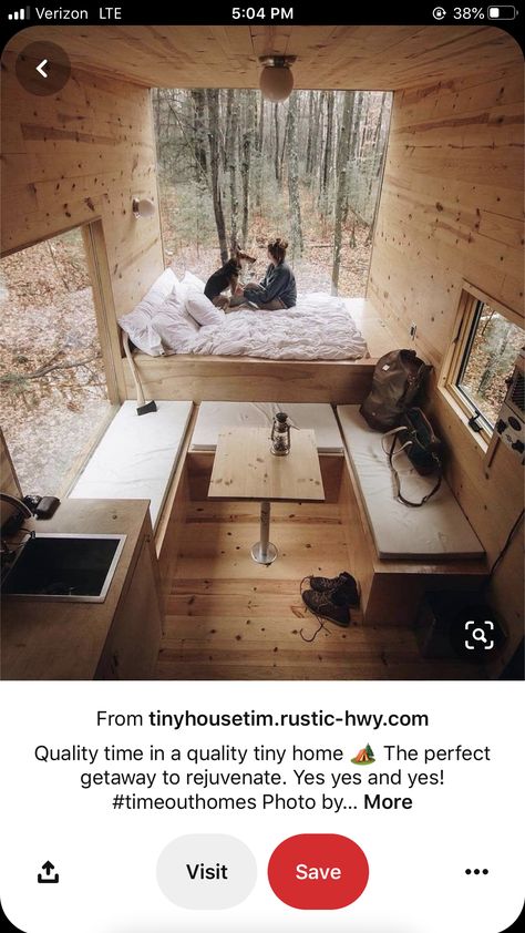 Cozy Tiny House, Micro Cabin, Rustic Tiny House, Tiny House Trailer, Tiny House Inspiration, Micro House, Casa Container, Tiny Cabin, House Cabin