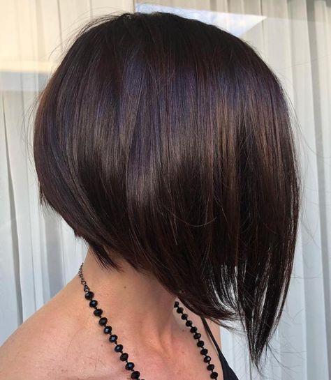 Line Bob, A Line Haircut, A Line Bob, Graduated Bob Haircuts, Line Bob Haircut, A Line Bobs, Balayage Bob, Brunette Bob, Hair Adviser