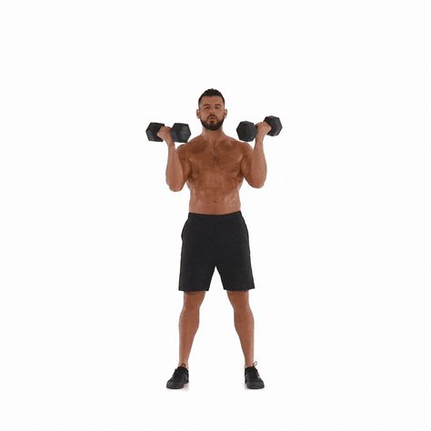 Dumbbell Overhead Press Dumbell Routine, Shoulder Press Workout, Best Dumbbell Exercises, Dumbbell Shoulder, Dumbbell Shoulder Press, Dumbbell Press, Overhead Press, Shoulder Press, Trening Abs