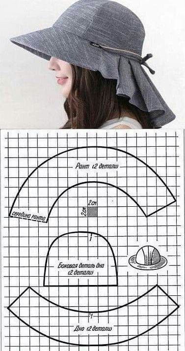 Pola Topi, Sewing Hats, Hat Patterns To Sew, Sew Ins, Costura Diy, Diy Hat, Fashion Sewing Pattern, Blouse Diy, Sewing Projects For Beginners