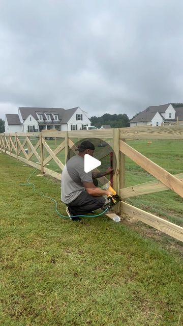 Jesse Lloyd on Instagram: "#fenceinstallation #fencebuilding #crossbuck" Crossbuck Fence Diy, Crossbuck Fence, Outdoor Hardscape, Michael Jackson Beat It, Fence Diy, Fence Construction, Fence Options, 50k Views, Building A Fence